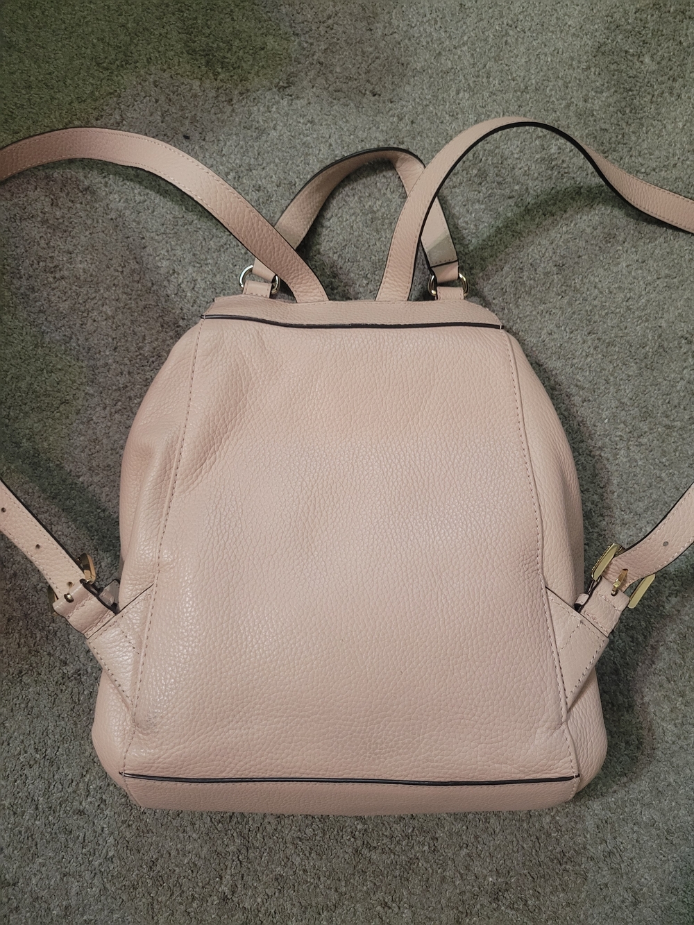 Michael Kors Powder Pink Pebbled Leather Studded Backpack And Wallet - Picture 5 of 12